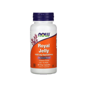 كبسولات رويال جيلي غذاء ملكات النحل من شركة ناو فودز - 60 كبسولة/تركيز 1500مجم - Now Foods Royal Jelly Capsules - 60 Capsules/1500 mg