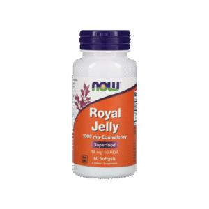 كبسولات رويال جيلي غذاء ملكات النحل من شركة ناو فودز - 60 كبسولة/تركيز 1000مجم - Now Foods Royal Jelly Capsules - 60 Capsules/1000 mg