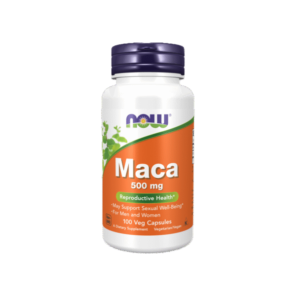 كبسولات ماكا من شركة ناو فودز  لدعم الصحة الجنسية لدي الجنسين - 100 كبسولة/تركيز 500 مجم - Now Maca Capsules for Sexual Health for Both Men and Women - 100 Capsules/500 mg