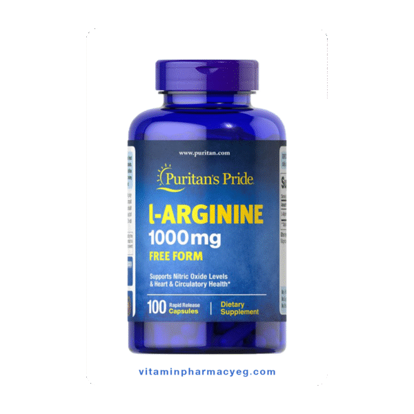 إل أرجنين من بيورتان برايد 1000 مجم 100 كبسولة سريعة الامتصاص - L-Arginine Puritan’s pride 1000 mg 100 rapid release capsules