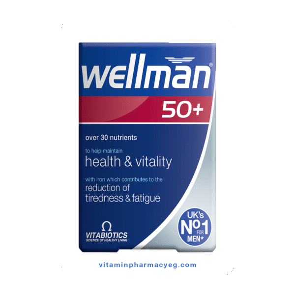 اقراص فيتامين ويلمان 50+ للرجال 30 قرص - Wellman Original Men's Vitamin Tablets 30 Tablets (Copy)