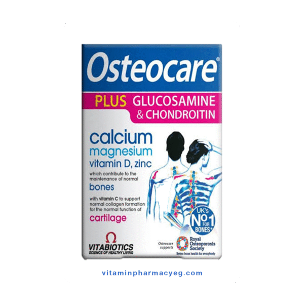 اوستيوكير بلس كالسيوم مع جلوكوزامين للحفاظ على صحة العظام عدد 60 قرص - Osteocare Plus Calcium with Glucosamine for Bone Health 60 Tablets