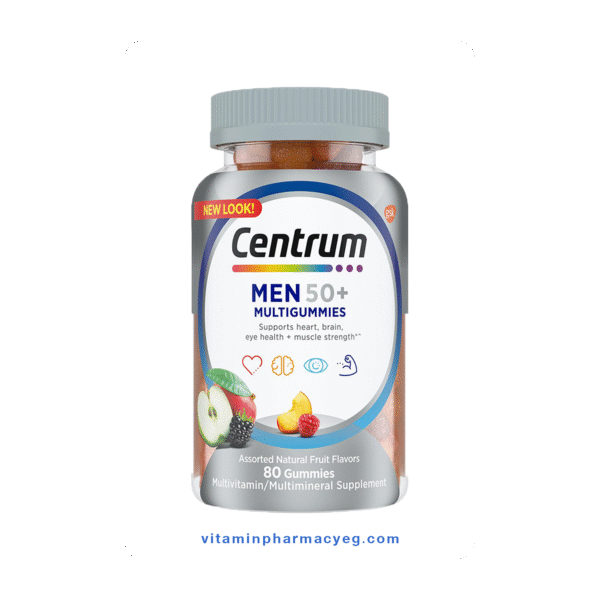 سنتروم سيلفر 50+ مضغ بطعم الفواكهة للرجال 100 قطعة - Centrum Silver 50+ Fruit Flavored Chewables for Men 100 Count