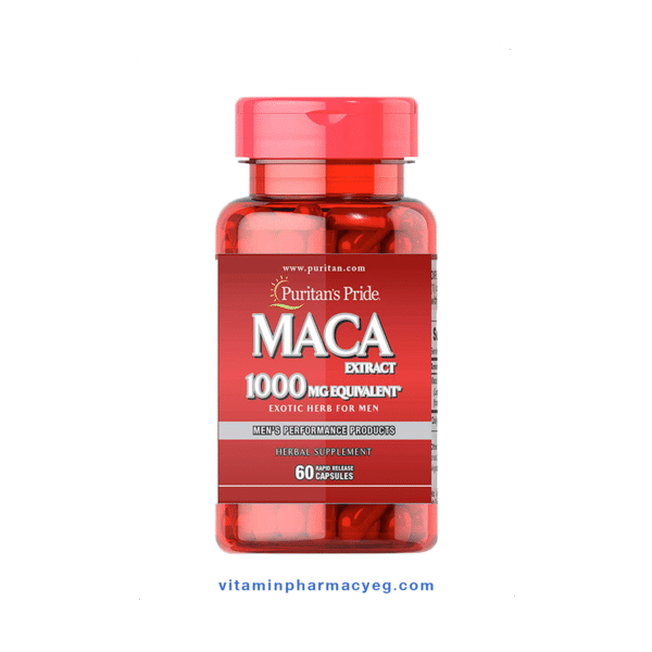 كبسولات الماكا للرجال لتعزيز الصحة الجنسية من بيورتان برايد 60 كبسولة - تركيز 1000مجم - Maca Capsules for Men to Boost Sexual Health 60 Capsules