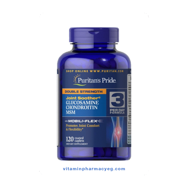 مسكن المفاصل جلوكوزامين كوندرويتن ام اس ام من بيورتان برايد 120 كبسولة - Puritan's Pride Glucosamine Chondroitin MSM Joint Relief - 120 Capsules