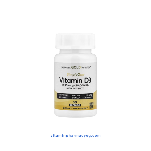 عبوة California Gold Nutrition Vitamin D3 50,000 IU - Vitamin D3 50